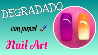 Degradado con Esmalte Permanente y Gel  Tutorial Paso a Paso [upl. by Anelec375]