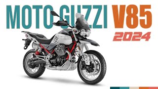 Moto Guzzi V85 Range Motorcycle For 2024 V85 Strada V85 TT and V85 TT Travel [upl. by Manwell]