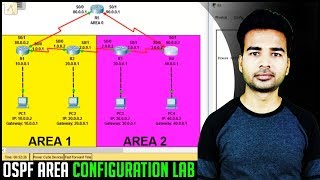 How to allow two areas in OSPF to connect  OSPF Multi Area Configuration Lab and Commands [upl. by Valeta]