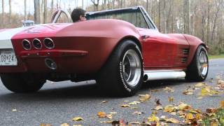 64 Corvette Stingray burnout  vanishes in a cloud of smoke [upl. by Anina]