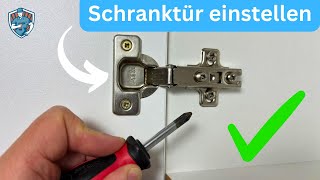 Schranktür einstellen einfache Anleitung  Schritt für Schritt   ✅ [upl. by Yatnohs]