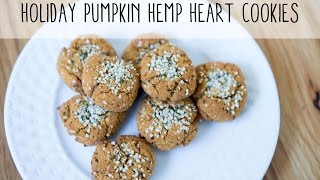 Holiday Pumpkin Hemp Heart Cookies [upl. by Aihsaei]