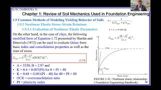 Foundation EngineeringChapter 1 Review of Soil Mechanics Part 17Nonlinear Elastic Model [upl. by Erlewine]