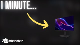 BLENDER SIMPLIFIED  How To Make a Gaming Monitor in Blender 42  Tutorial [upl. by Iderf130]