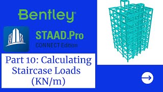 STAADPro Tutorials Part 10 Calculating Staircase Loads in KNm [upl. by Previdi]