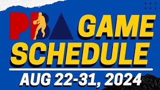 PBA GAME SCHEDULE AUGUST 22 TO 31 2024 PHILIPPINES BASKETBALL GOVERNORS CUP [upl. by Brandon]