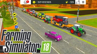 Fs 18 Loading Many many Vehicles On A New Loader  Fs18 Gameplay  Timelapse fs18 farming [upl. by Nipahc21]