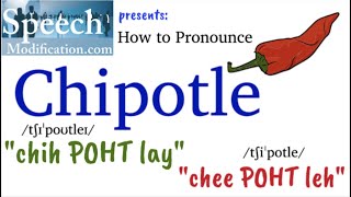 How to Pronounce Chipotle in English and Spanish [upl. by Danzig]