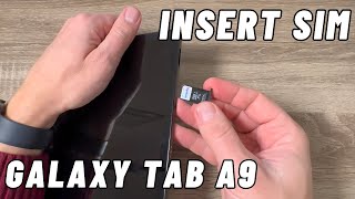 How to INSERT SIM Card amp Memory SD in Samsung Galaxy Tab A9 amp A9 [upl. by Alecia]