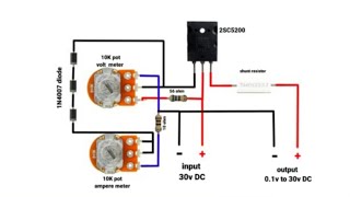 adjustable power supply 030V Voltage amp Ampere controller circuitpowersupply [upl. by Aissatsan572]