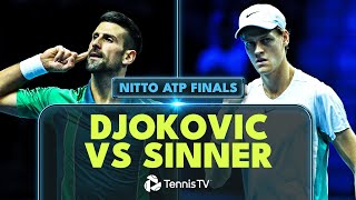 EPIC Novak Djokovic vs Jannik Sinner Match Highlights  Nitto ATP Finals 2023 [upl. by Kcirb972]