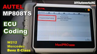 AUTEL Scanner Car ECU Coding Mercedes Benz EClass W212 with Autel MP808TS [upl. by Lazare538]