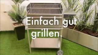 Holzkohle Grill aus Edelstahl  PREMIO  Ein Profigrill aus deutscher Fertigung [upl. by Annam]