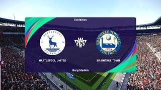 Hartlepool United vs Braintree Town 31082024 Vanarama National League PES 2021 [upl. by Inanaup142]