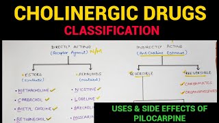 Autonomic Pharmacology  4  Cholinergic Drugs Classification  EOMS [upl. by Downe665]