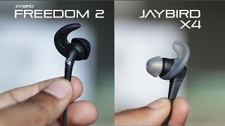 Jaybird X4 vs Jaybird Freedom 2  Bluetooth Headphones Comparison [upl. by Glynn]