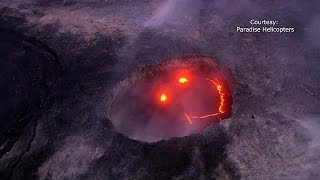 Hawaii lo spettacolo della lava del vulcano Kilauea che si tuffa nelloceano [upl. by Atinev]