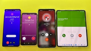 Incoming Call NandBox vs Google Duo Realmi vs Samsung Z Fold vs S10E vs OppO N2 [upl. by Lebasi]