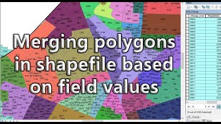 Merging Polygons in Shapefile based on Field Value  Using Dissolve Tool  GIS Analysis [upl. by Picker]