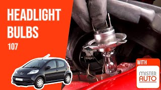 How to replace the headlight bulbs Peugeot 107 💡 [upl. by Esimehc]