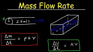 Volume Flow Rate amp Mass Flow Rate  Fluid Dynamics Physics Problems [upl. by Miko]