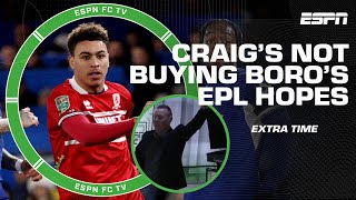 Craig walks off when asked if Middlesbrough will be promoted to Premier League  ESPN FC Extra Time [upl. by Horsey]