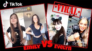 Recreating VIRAL TikToks Challenge Charli Damelio Vs Addison Rae  Emily and Evelyn [upl. by Drye]