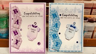 Letâ€™s Make a 5x7 Card  Baby Onesie Die Set [upl. by Donella]