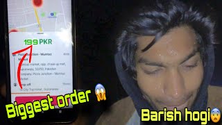 Biggest order of foodpanda 😱😱  barish me delivery 😫😫 [upl. by Golden]