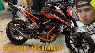 Bytter Dekaler På En Ktm Duke 125 Vlog 3 [upl. by Keely]