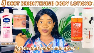 BRIGHTENING BODY LOTIONS for Even Skin Glowy Skin  Lotions That Makes Your Skin Glow [upl. by Adelina]