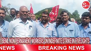 Beml Contract Workers On indefinite strike from today [upl. by Timothea162]