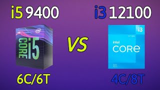 i3 12100 vs i5 9400  Benchmark and test in 7 Games High setting 1080P [upl. by Fair]