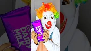 CLOWN GENIUS FOOD HACK 🍫😱👻shorts funny comedy ytshorts tiktok viral food [upl. by Ecnedac]