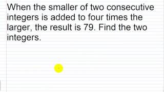 Consecutive Integer Word Problems [upl. by Kathie]