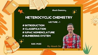 Heterocyclic Compounds Lecture01  BSc  Organic Chemistry [upl. by Ecirtal]