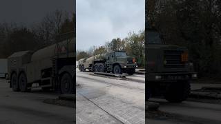 British Army HET Oshkosh Truck At Lymm Today [upl. by Shurlock]