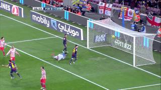 La Liga  Golazo de Adriano 11 en el FC Barcelona  Atlético  16122012  J16 [upl. by Asertal]