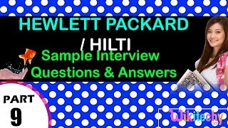 hewlett packard hp enterprise  hilti top most interview questions and answers for freshers [upl. by Trik493]