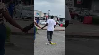 Holding strangers hand prank mrfunny funnyprank funny funnynaija prankideas comedy [upl. by Enimajneb]