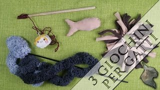 TUTORIAL1 3 giochini fai da te per gatti diy cat toys [upl. by Avan243]