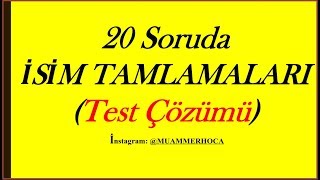 20 Soruda Türkçe İsim Tamlamaları Test Çözümü [upl. by Dygall]