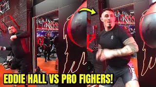 Eddie Hall CHALLENGES Pro Fighters [upl. by Harikahs]