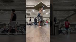 Frog stand to 2 freestanding handstand pushups [upl. by Espy641]