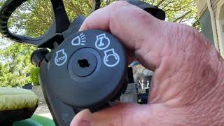 Key to Success Papa Demonstrates Ignition Switch Replacement on John Deere X320 [upl. by Helsa107]