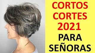 Cortes De Pelo CORTOS 2021 para Mujeres DE 4570 AÑOS [upl. by Armalda]