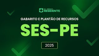 Live de Correção Gabarito e Plantão de Recursos R1 SESPE 2025  Eu Médico Residente [upl. by Eigna]