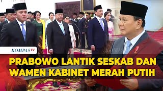 FULL Resmi Presiden Prabowo Lantik Seskab Mayor Teddy hingga Wakil Menteri Kabinet Merah Putih [upl. by Ydissac]