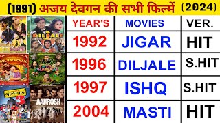 Ajay Devgn Blockbuster Full Hindi Movies List  Bollywood Latest Films [upl. by Htrow359]