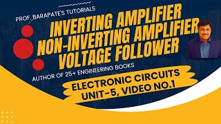 INVERTING AMPLIFIER NONINVERTING AMPLIFIER AND VOLTAGE FOLLOWER [upl. by Ratna52]